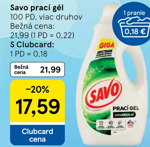 Savo prací gel