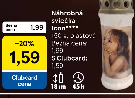 Náhrobná sviečka Icon