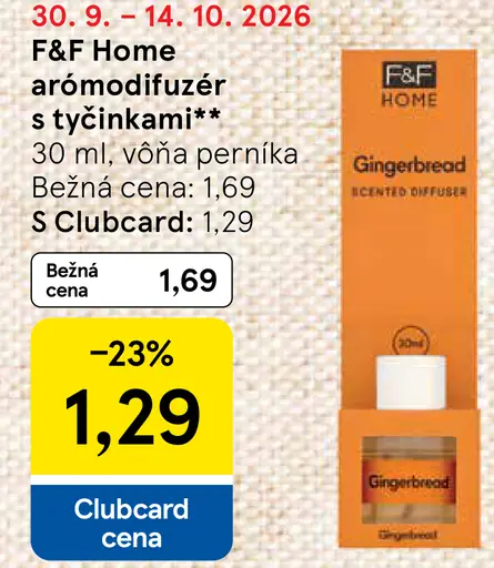 F&F Home arómodifuzér s tyčinkami, Gingerbread