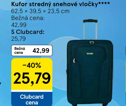 Kufor stredný Snehové vločky