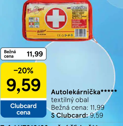 Autolekárnička, textilný obal