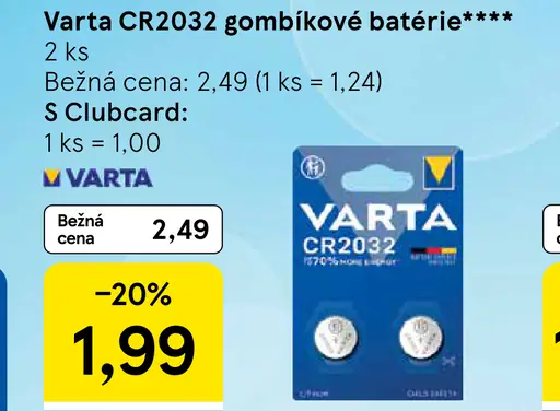 Varta CR2032 gombíkové batérie 2 ks