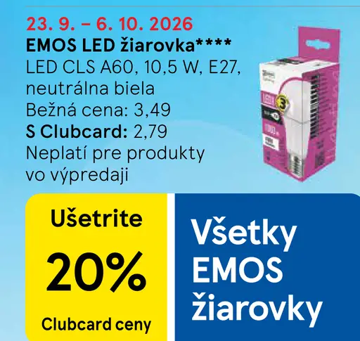 EMOS LED žiarovka LED CLS A60