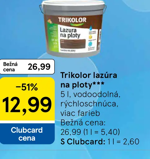 Trikolor lazúra na ploty