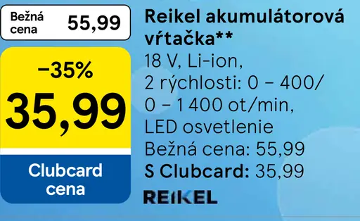 Reikel akumulátorová vŕtačka