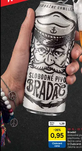 Bradáč Slobodné Pivo plechovka