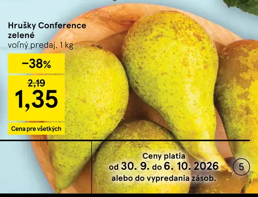 Hrušky Conference zelené