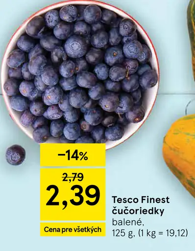 Tesco Finest čučoriedky