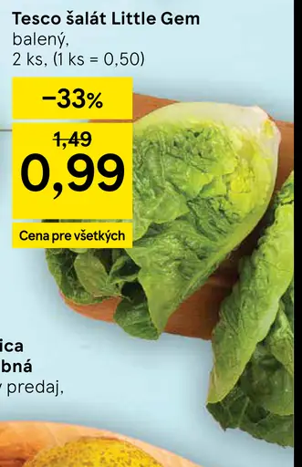 Tesco šalát Little Gem