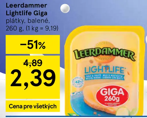 Leerdammer Lightlife Giga