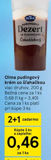 Olma pudingový krém so šľahačkou čokoládový viac druhov