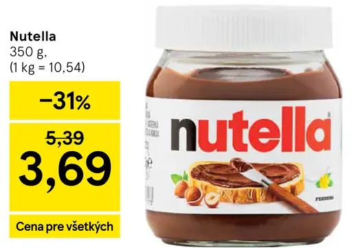 Nutella lieskovo-oriešková nátierka