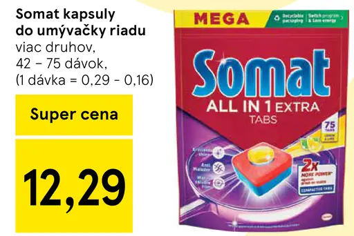 Somat All in 1 Extra tablety do umývačky riadu