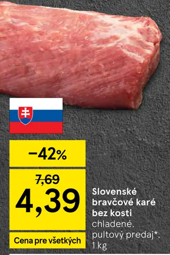 Slovenské bravčové karé bez kosti