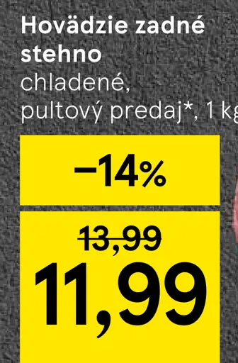 Hovädzie zadné stehno