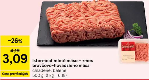 Istermeat mleté mäso – zmes bravčovo-hovädzieho mäsa