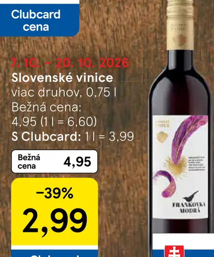 Slovenské vinice Víno
