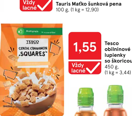 Tesco obilninové lupienky so škoricou