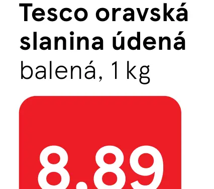 Tesco údená oravská slanina balená