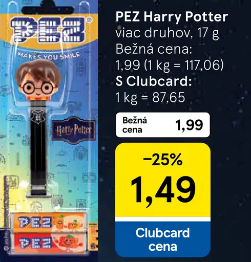 PEZ Harry Potter cukríky