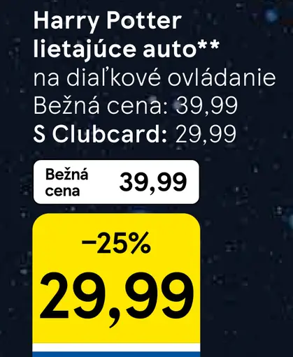 Harry Potter lietajúce auto na diaľkové ovládanie