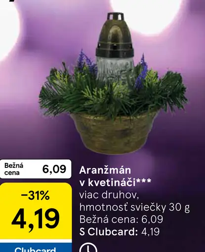 Aranžmán v kvetináči