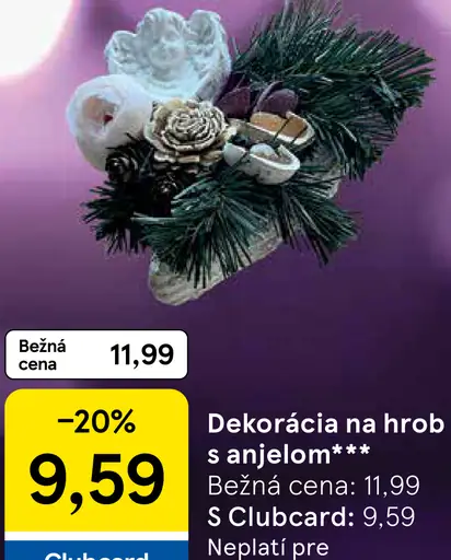 Dekorácia na hrob s anjelom