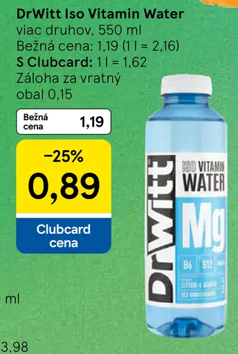 DrWitt Iso Vitamin Water iontový nápoj