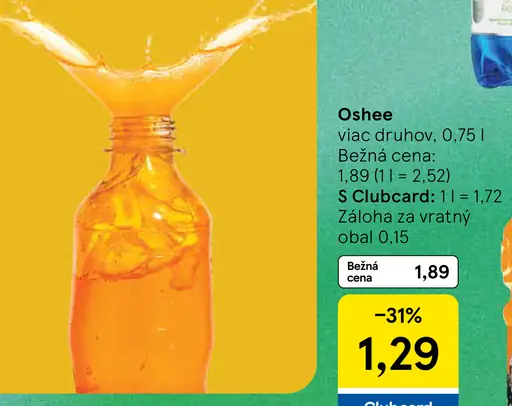 Oshee funkčný nápoj viac druhov