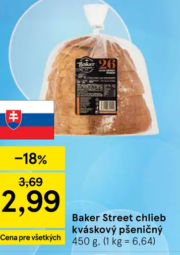Baker Street Chlieb kváskový pšeničný