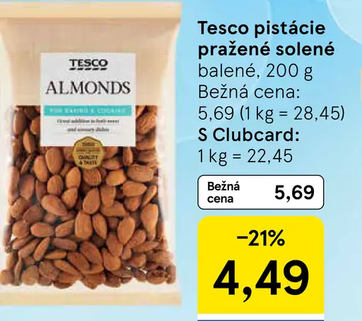 Tesco mandle jadrá natural