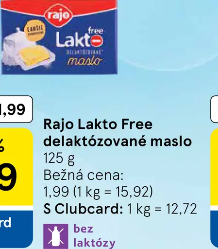 Rajo Lakto Free Delaktózované maslo