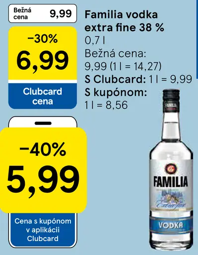 Familia vodka extra fine 38 %