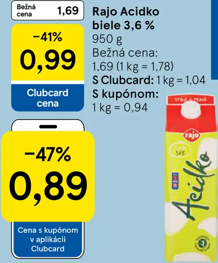 Rajo Acidko Biele 3,6%