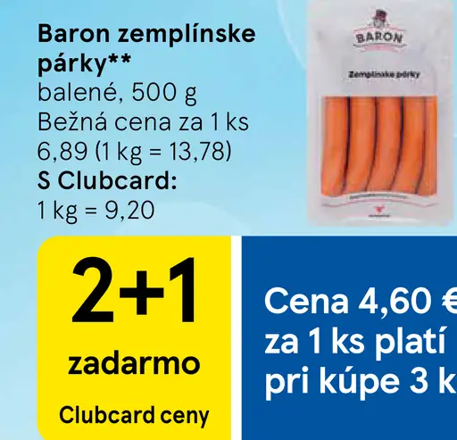 Baron zemplínske párky