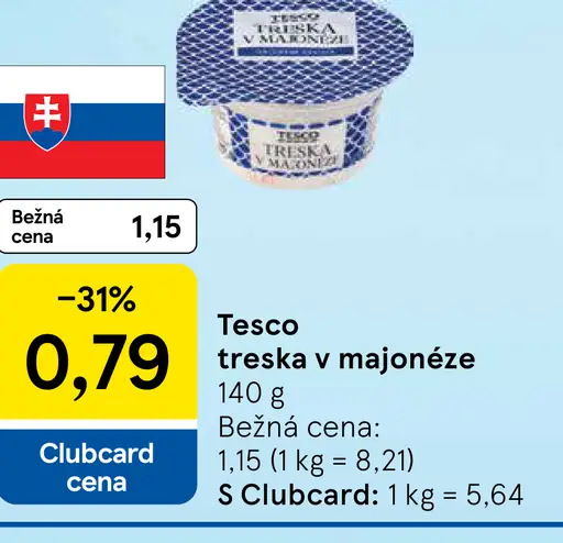 Tesco treska v majonéze