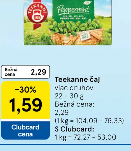 Teekanne čaj rôznych druhov