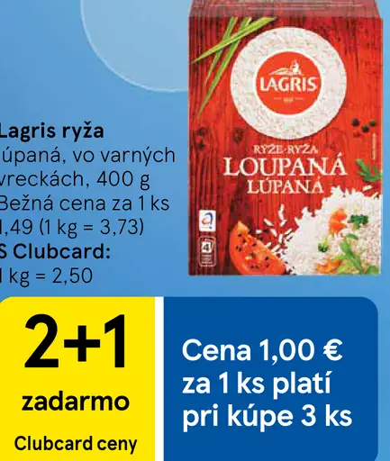 Lagris lúpaná ryža vo varných vreckách