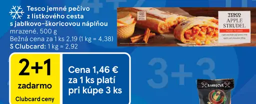 Tesco jemné pečivo s jablkovo-škoricovou náplňou