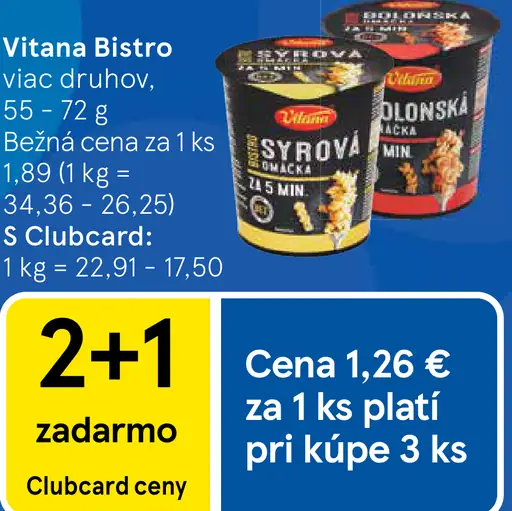 Vitana Bistro instantné jedlo viac druhov