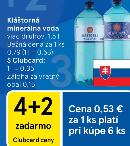 Klastorná minerálna voda rôzne druhy