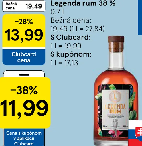 Legenda rum 38%