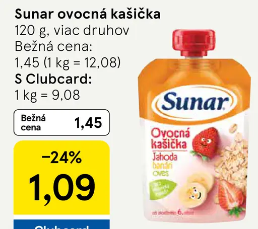Sunar ovocná kašička