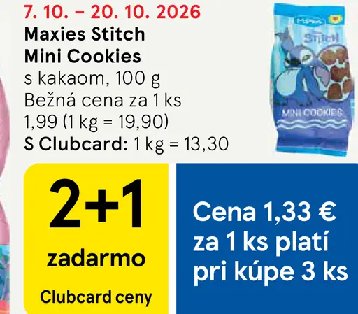 Maxies Stitch Mini Cookies s kakaom