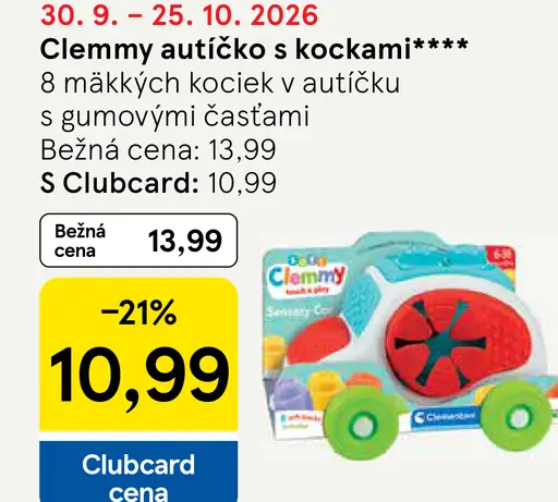 Clemmy autíčko s kockami