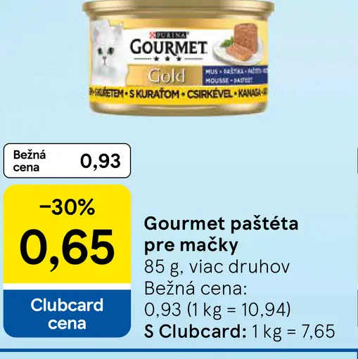 Gourmet jemná paštéta pre mačky