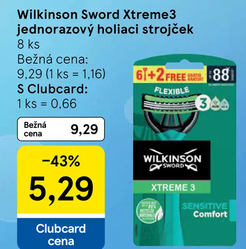 Wilkinson Sword Xtreme3 jednorazový holiaci strojček