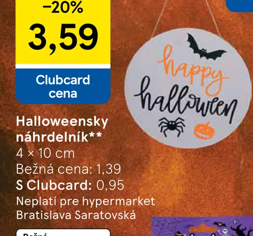Halloweensky náhrdelník