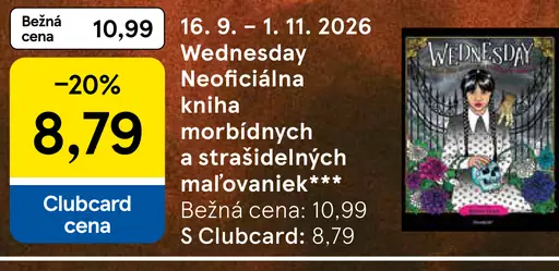 Wednesday – neoficiálna kniha morbídnych a strašidelných maľovaniek
