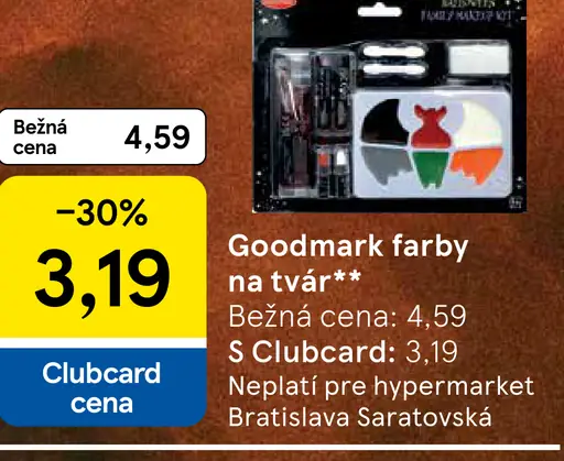 Goodmark farby na tvár